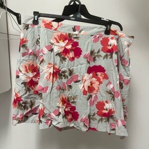 Old Navy Floral Mini Skirt - Grey and Pink